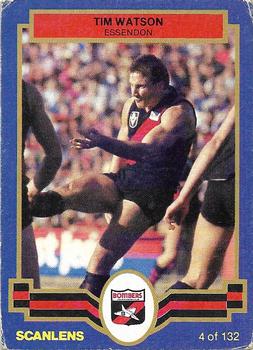 1986 Scanlens VFL #4 Tim Watson Front
